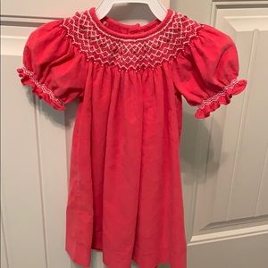 Mom & Me Baby girl smocked corduroy dress